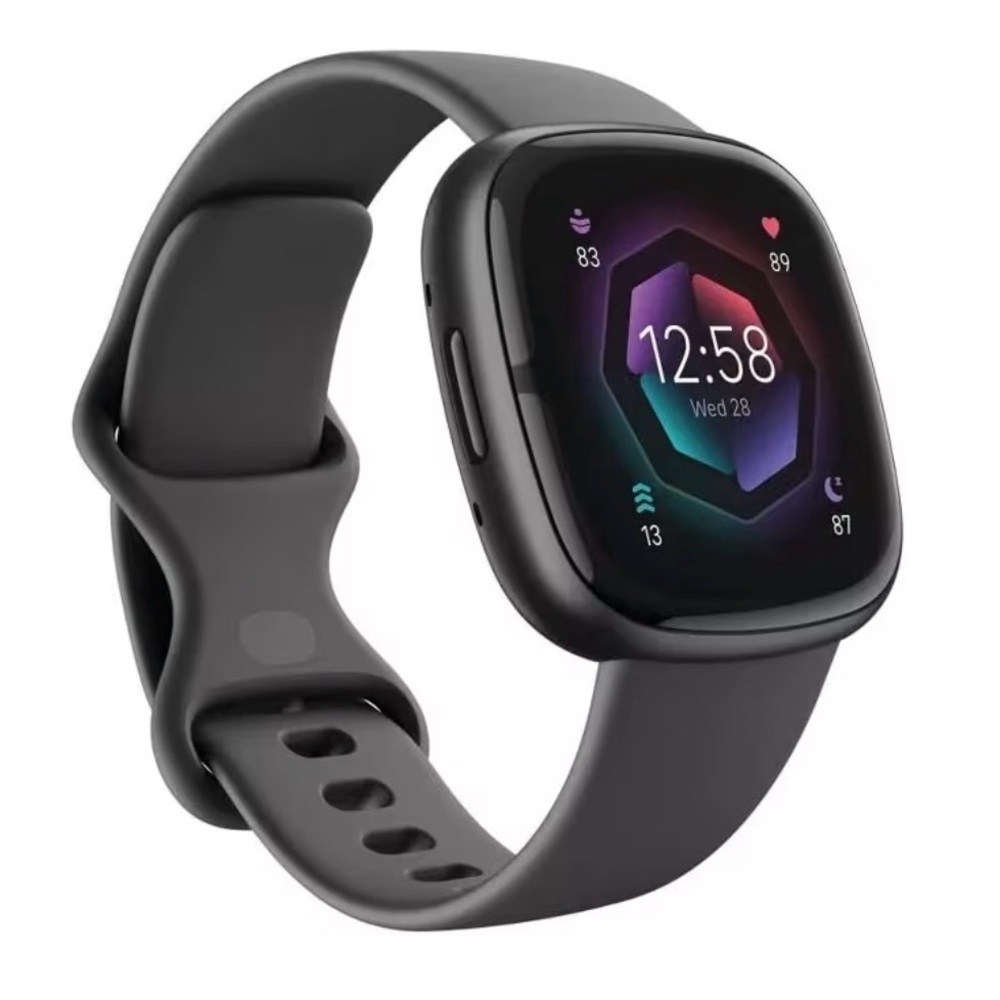 Fitbit Sense2 with Brown and Black Leather Straps